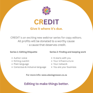 CREDIT webinar outline for series 1 and 2