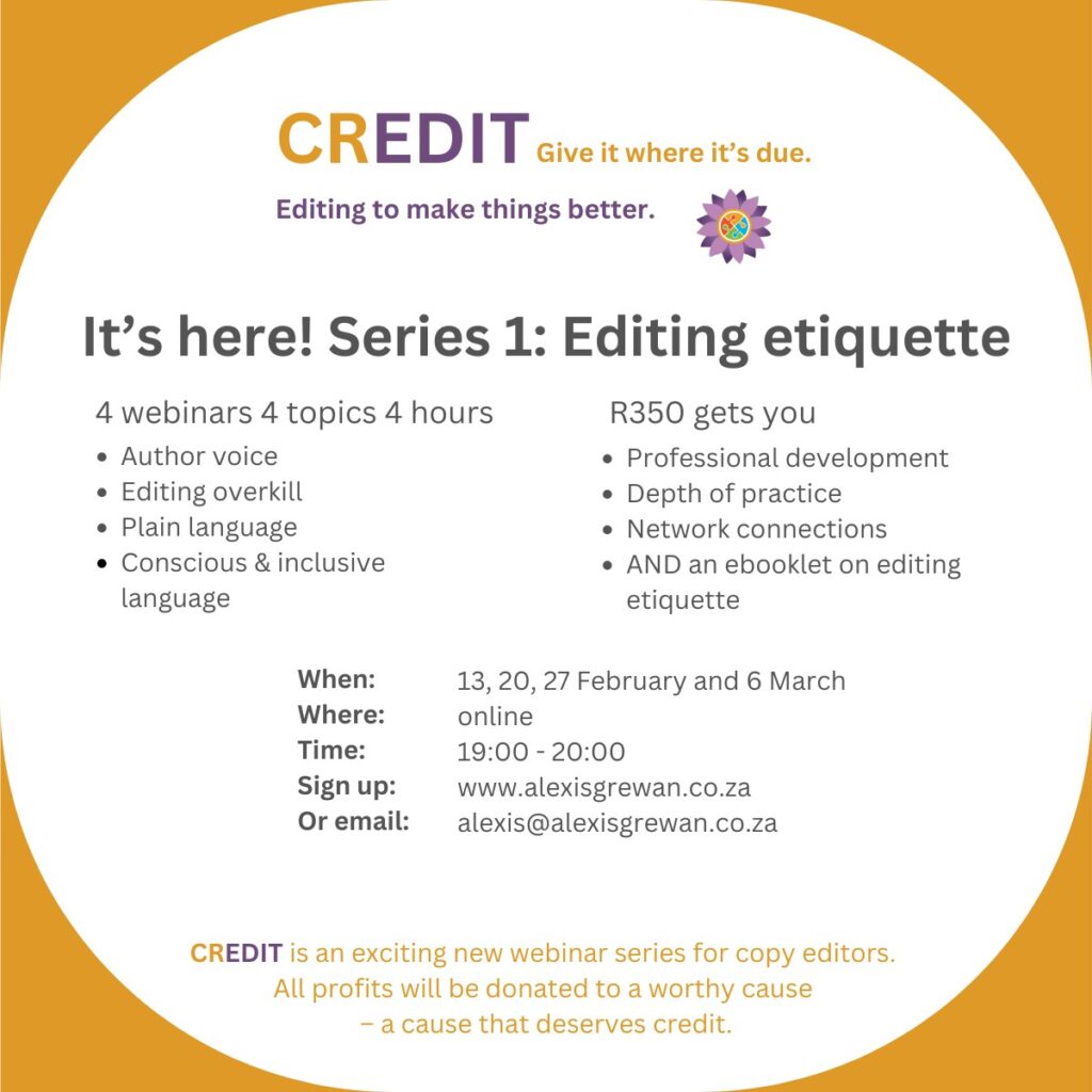 CREDIT Series 1 dates and cost